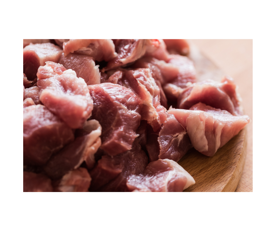 Boneless Pork Chunks. Price per lb $3.99. Please select either 2lb or 5lb below.