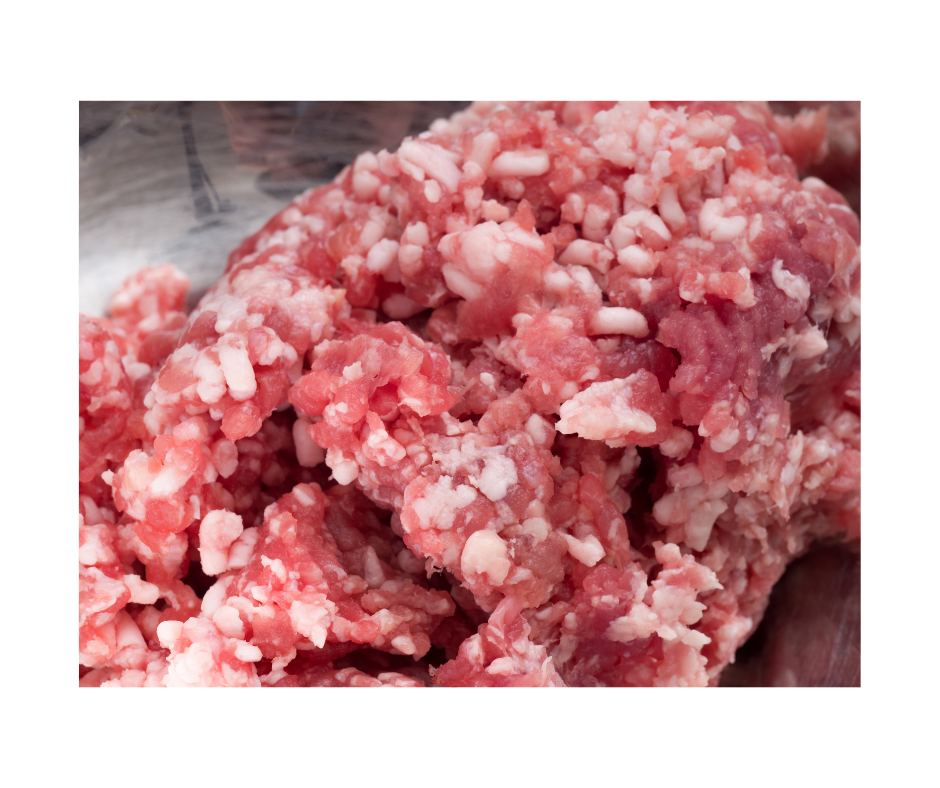 Ground pork. 80/10/10 Price per lb $4.50. Please select either 2lb or 5lb below.