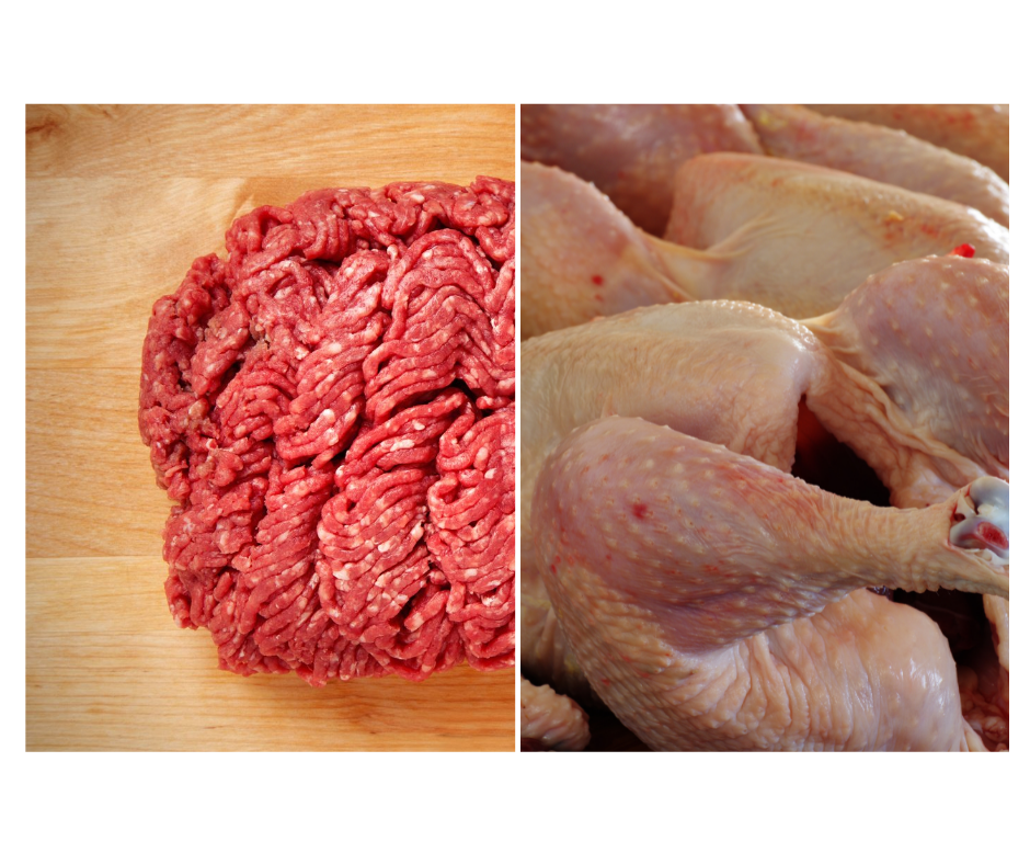 Beef and Chicken grind 80/10/10.  Price per lb $6.32. Please select either 2lb or 5lb below.